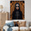 «Gothic Glam Woman with Dark Sun lunettes», reproduction d'art sur toile