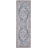 Medallion Machine Washable Polyester Area Rug in Light Blue/Orange/Gray-369937939
