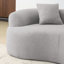 Gris incurvé de 67,01 pouces avec velours, compression complète, aucune installation nécessaire, charge de 350 lb, convient aux petits espaces et à la détente familiale, conception confortable en tissu, assemblage, limite de poids,