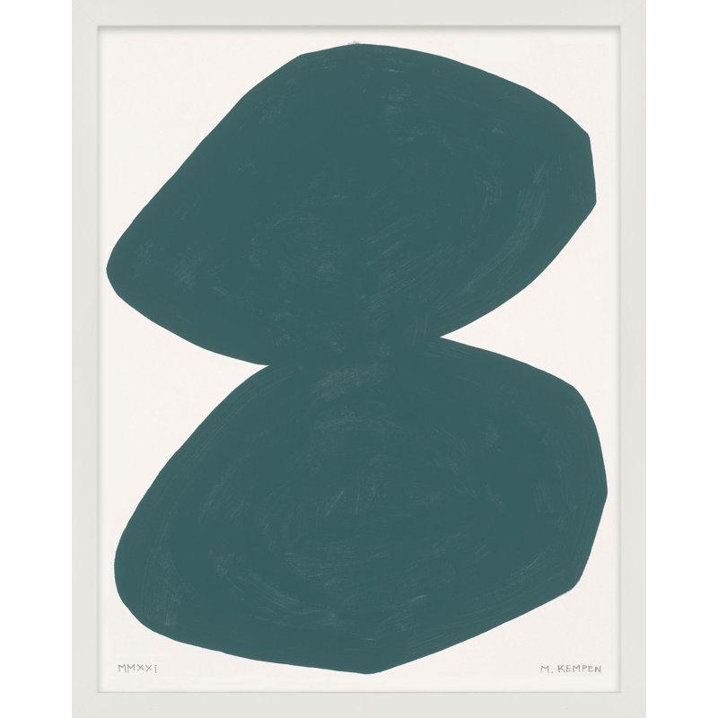 «Yara Abstract On White 2» par Michael Kempen - Art mural encadré, Blanc, H 50 po x l 40 po x P 1,25 po