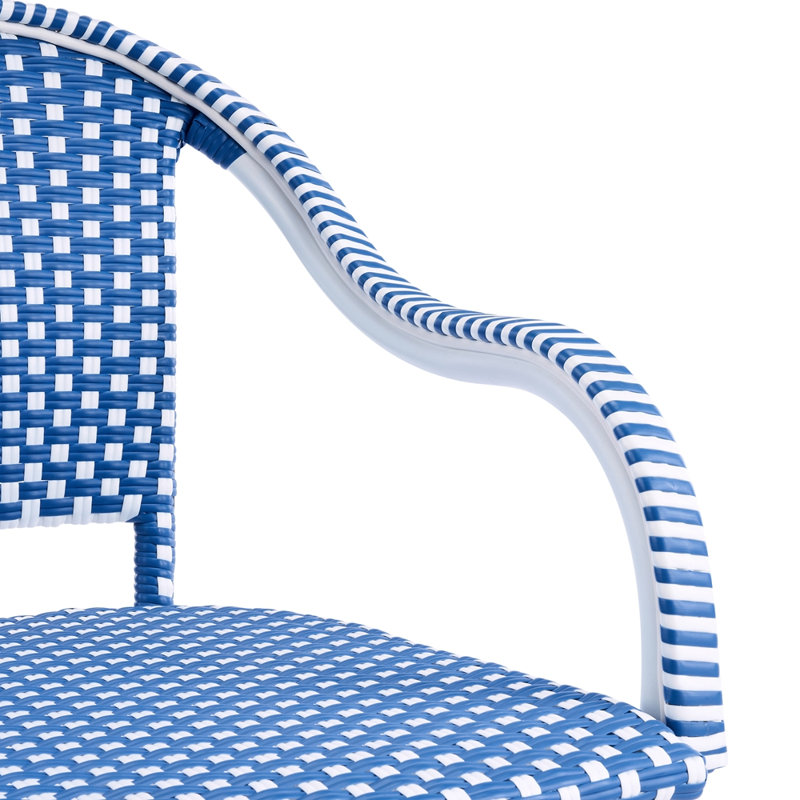 Chaises de patio avec cadre en aluminium, Blanc