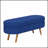 Oval Fabric Storage Ottoman With Rubber Wood Legs, Perfect For Extra Seating And Organized Living Spaces
