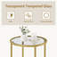 Table d'appoint ronde avec plateau en verre-2027567627