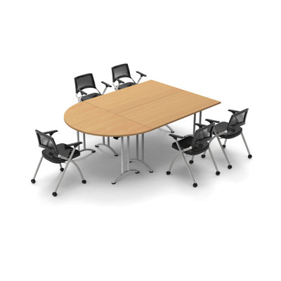 Ensemble complet de tables de conférence 5 personnes avec 5 chaises Albina