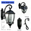 Matte Black Solar Powered Outdoor Wall Lantern