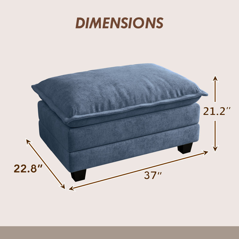 Repose-pieds Maney Malott, Bleu