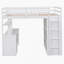 Lit mezzanine avec tiroirs, bureau et garde-robe-16300284