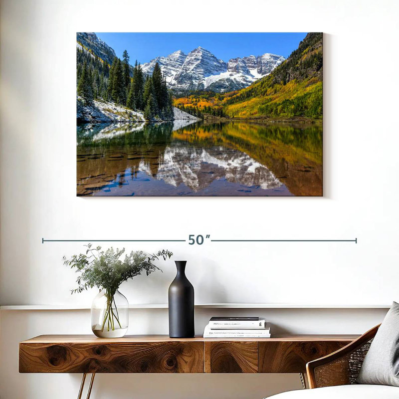 Lake By Maroon Bells, H 26 po x l 39 po
