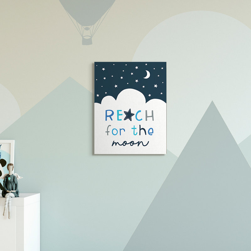 Reach For Moon Moon, Toile tendue, H 20 po x l 16 po x P 1,5 po