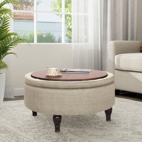 Lark Manor Ahan Upholstered Ottoman & Reviews | Wayfair