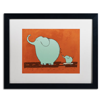 « ragement éléphant » par carla martell, art encadré