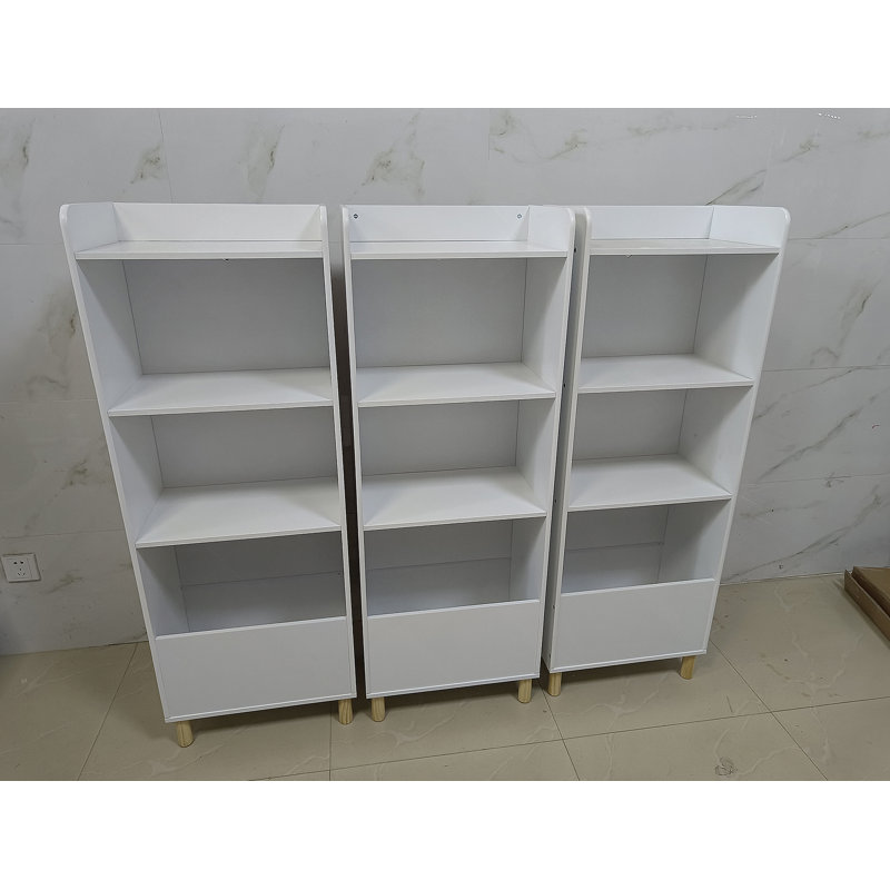 Bibliothèque pour enfants à 4 niveaux, présentoir à livres pour enfants, armoire de rangement pour jouets