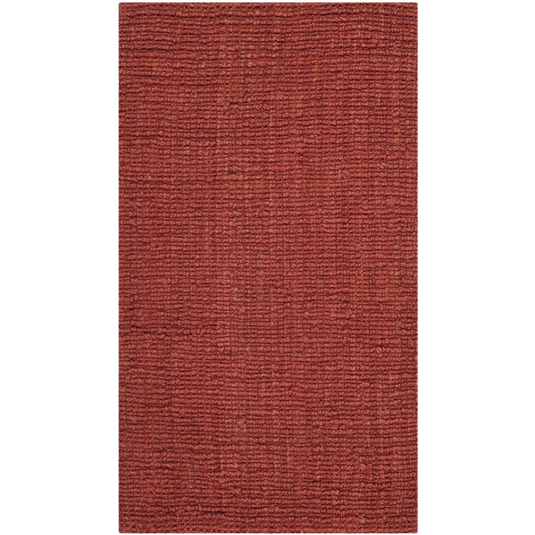Jakwan Handmade Flatweave Jute Rust Area Rug
