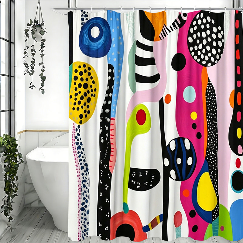 Rideau de douche avec crochets inclus, H 72 po x l 72 po