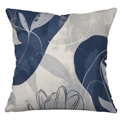 Botanical Cool Pattern   Reversible Throw Pillow