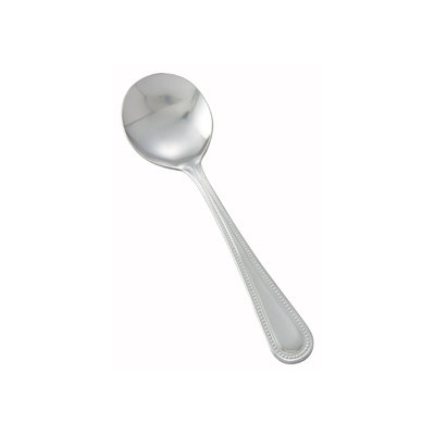 Dots Stainless-Steel Bouillon Spoon, Heavyweight, 6.75" (12 Pack)