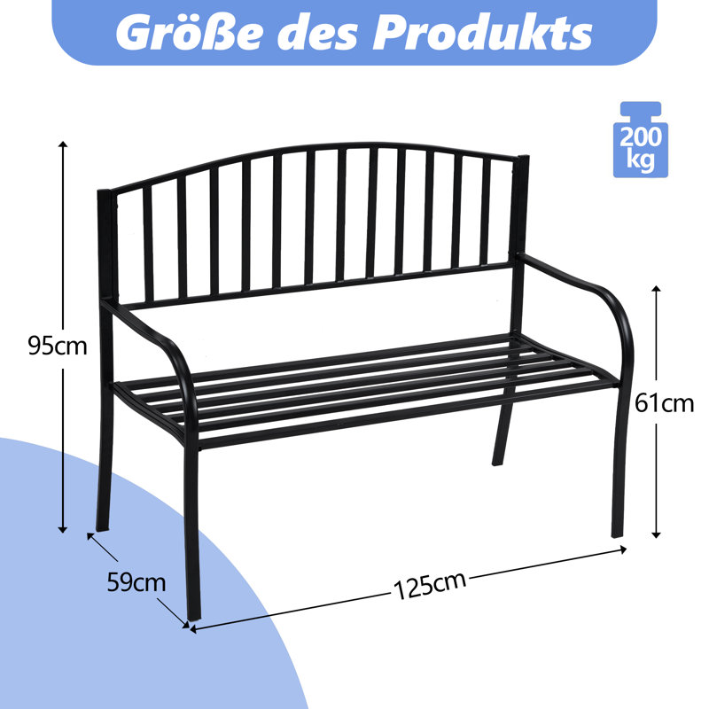 Metal Park Bench