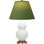 Matte Small Double Gourd Accent Lamp - Celadon, Deep Patina Bronze - Navy, Gray Shade