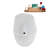 48" Streamline Soaking Freestanding Tub and Tray With Internal Drain-102285102