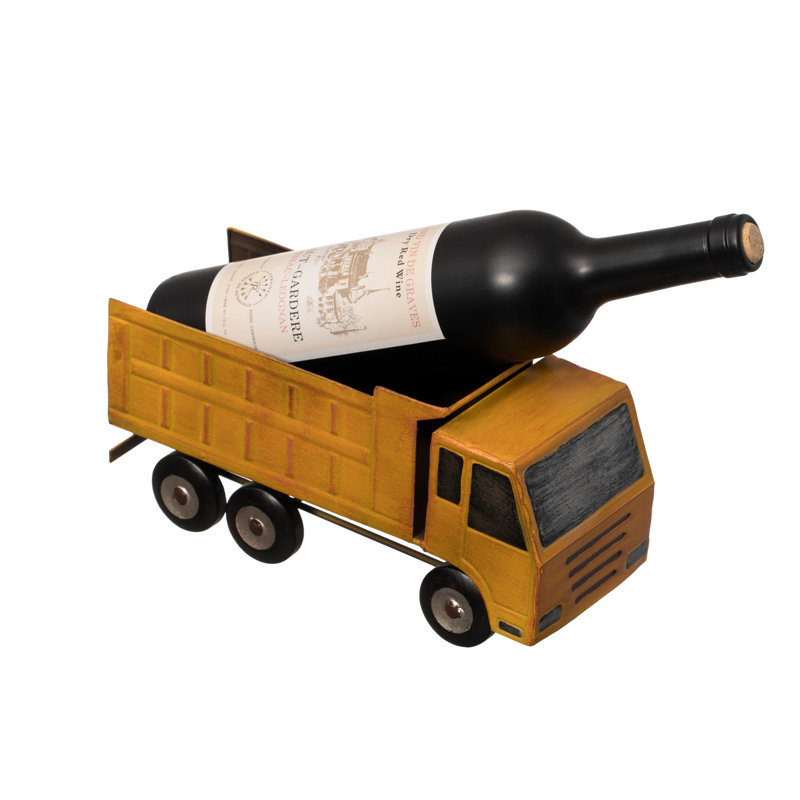 Floor Wine Bottle Rack in Yellow