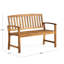Banc d'extérieur en bois avec finition, améliore l'espace, l 48,50 po x P 24,96 po, H 35,24 po, capacité de poids de 250 lb. Patio pour utilisation, décoration, capacité de poids