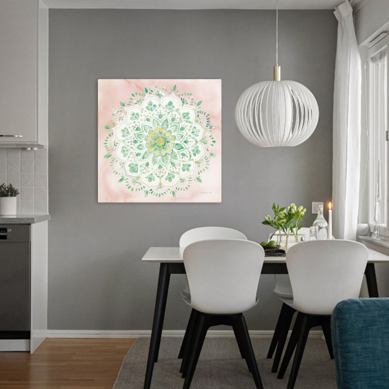 Art bohémien Jaipur V Blush, H 32 po x l 32 po