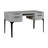 Solid Wood Top Metal Base Computer Desk