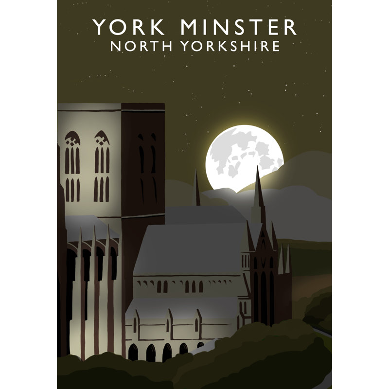 York Minster 2 Night by Richard O'Neil - Print, No Frame, 40 cm H x 30 cm W x 1 cm D