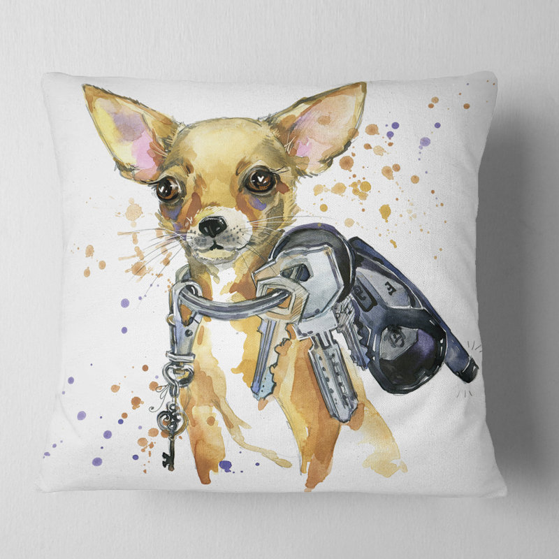 Coussin aquarelle , Coussin décoratif, 16 po x 1 po