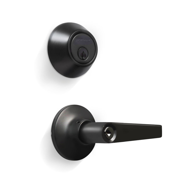 Complete Entry Lever Set with Single Cylinder Deadbolt