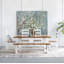 Impression sur toile de cerisier blanc Saison - H 18,5 po x l 59 po - Bleu / blanc / brun