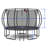 12Ft Trampoline Pumpkin- Ladder-Black Red