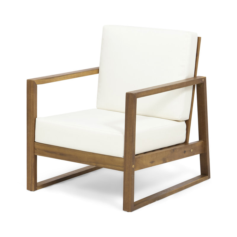 BELGIAN CLUB CHAIR, White, Teak
