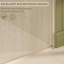 Porte de douche pivotante sans cadre de l 29 à 30 po x H 72 po, portes de verre pivotantes avec verre trempé transparent de 1/4 po (6 mm), film antidéflagrant, installation réversible, nickel brossé-129482367