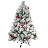Full Flocked Fairfield Fir Artificial Christmas Tree - 4.5' -Unlit