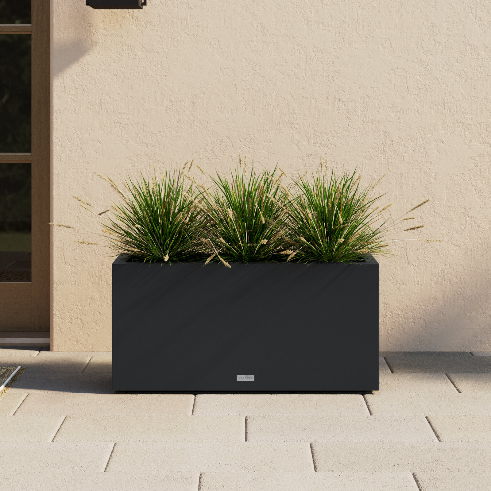 Block Series 38" Planter Box, 16” H x 32” W x 10” D, Black