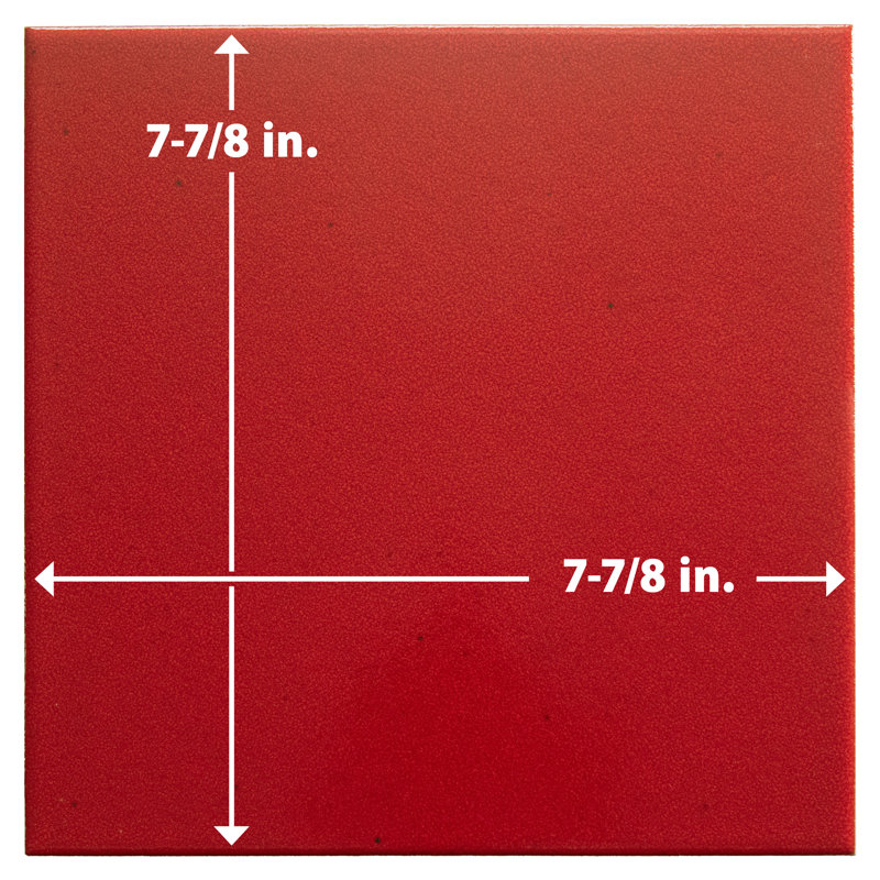 Monocolor Premium 7-7/8 In. X 7-7/8 In. Ceramic Floor And Wall Tile, Red