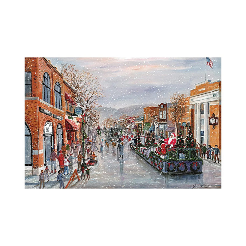 Rochester Christmas Parade by Jim Williams - Wrapped Canvas Painting, 30.48 cm H x 45.72 cm W