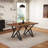 Top Dining Table With Walnut Metal Legs, 59.94" X 35.5" 29.77 Legged Walnut For Kitchen & Spaces, W D 29.77" H