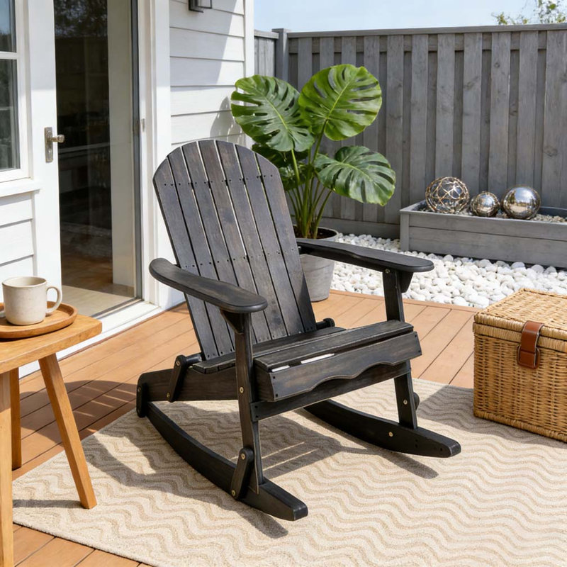 Chaise à bascule, Gris foncé