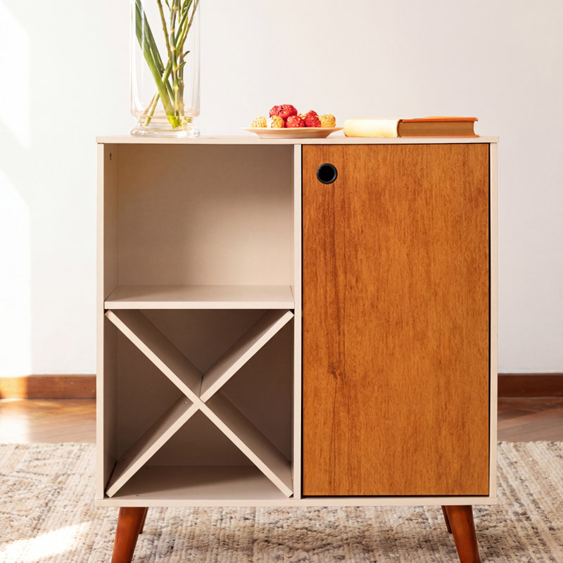Armoire de bar Boahaus, Blanc / brun