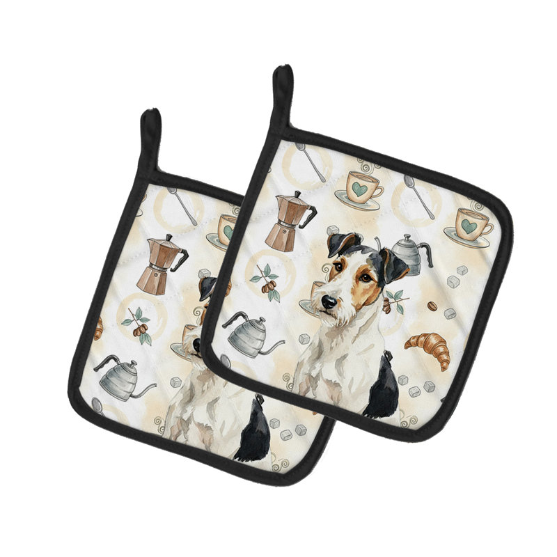 Paire de porte-casseroles Smooth Fox Terrier