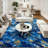 Chenille Washable Abstract Indoor / Outdoor Rug-1431112215