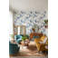 Papier peint floral chinois Fond blanc