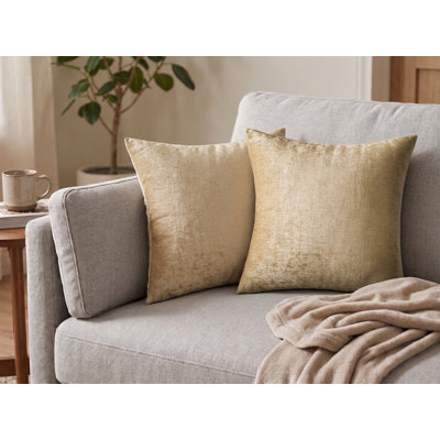 Housse de coussin en chenille