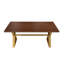 Table de salle à manger haut de gamme en acier inoxydable doré 70,8 pouces