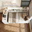 Lit de jour de coin simple blanc élégant avec tiroirs de rangement, bureau et port de charge - Mobilier de chambre à coucher peu encombrant-1631770475