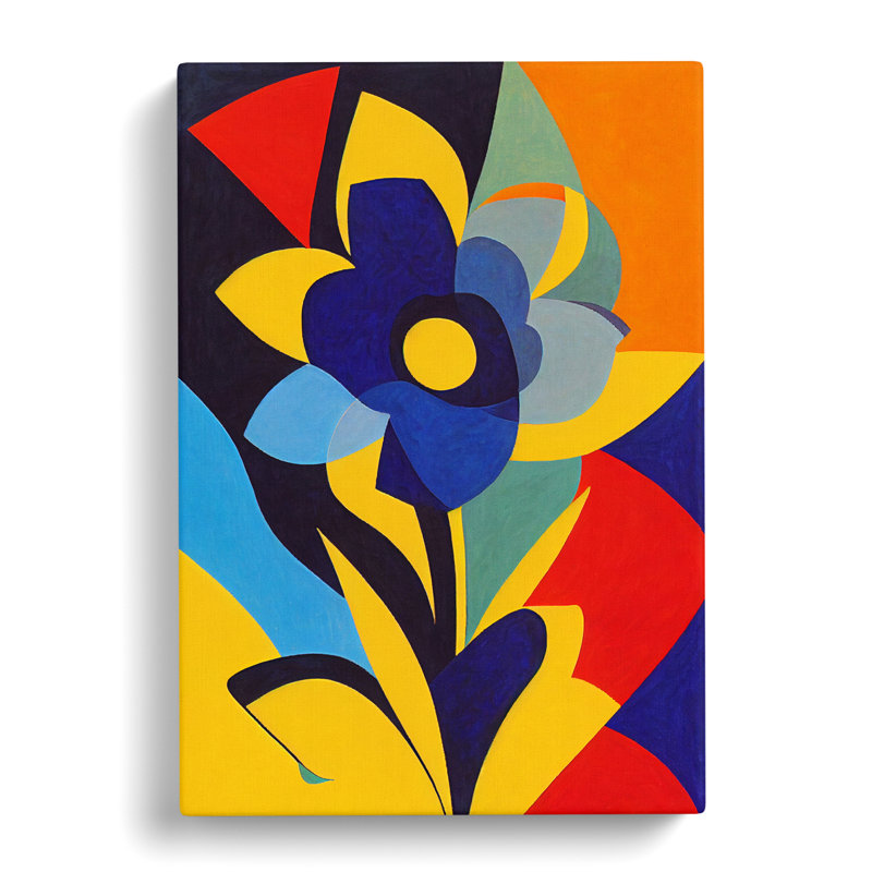 Burcet Iris Flower Abstract Vol.2 - Wrapped Canvas Print, 50cm H x 35cm W x 3cm D