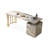 White + Gold Rectangular Stone desk-930955452-930955454