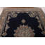 Tapis bleu marine à motif floral traditionnel 7 x 10